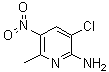 CAS 登录号：56960-81-7, 3-氯-6-甲基-5-硝基-2-吡啶胺