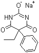 CAS # 57-30-7, Phenobarbital sodium, Sodium 5-ethyl-5-phenylbarbiturate, 5-Ethyl-5-phenyl-2,4,6-(1H,3H,5H)pyrimidinetrione monosodium salt, Luminal sodium