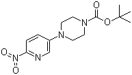 structure of CAS# 571189-16-7, 4-(6-Nitro-3-pyridinyl)-1-piperazinecarboxylic acid tert-butyl ester