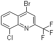 structure of CAS# 57124-18-2, 4-Bromo-8-chloro-2-(trifluoromethyl)quinoline