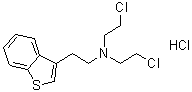 CAS # 5713-60-0, N,N-Bis(2-chloroethyl)benzo(b]thiophene-3-ethanamine hydrochloride