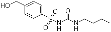 CAS # 5719-85-7, 4-Hydroxytolbutamide, N-(Butylaminocarbonyl)-4-hydroxymethylbenzenesulfonamide