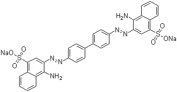 CAS # 573-58-0, Direct Red 28, C.I. 22120, Disodium 3,3'-[[1,1'-biphenyl]-4,4'-diylbis(azo)]bis(4-aminonaphthalene-1-sulphonate)