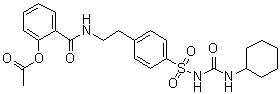 2-(Acetyloxy)-N-[2-[4-[[[(cyclohexylamino)carbonyl]amino]sulfonyl]phenyl]ethyl]benzamide molecular structure (CAS 57372-53-9)
