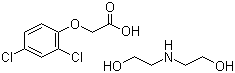 CAS # 5742-19-8, 2,4-Dichlorophenoxyacetic acid diethanolamine salt, Diethanolamine (2,4-dichlorophenoxy)acetate, 2,4-D diethanolamine salt