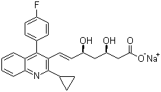 structure of CAS# 574705-92-3, 匹伐他汀钠