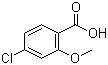 structure of CAS# 57479-70-6, 4-Chloro-2-methoxybenzoic acid