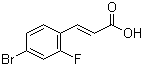 CAS # 575469-65-7, trans-3-(2-Fluoro-4-bromophenyl)-2-propenoic acid, trans-3-(4-Bromo-2-fluorophenyl)-2-propenoic acid