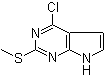 structure of CAS# 57564-94-0, 4-Chloro-2-methylsulfanyl-7H-pyrrolo[2,3-d]pyrimidine