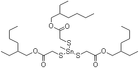 CAS # 57583-34-3, Methyltin tris(isooctyl thioglycollate), Methyltin mercaptide, 2-Ethylhexyl 10-ethyl-4-[[2-[(2-ethylhexyl)oxy]-2-oxoethyl]thio]-4-methyl-7-oxo-8-oxa-3,5-dithia-4-stannatetradecanoate