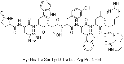 CAS 登录号：57773-65-6, 德舍瑞林