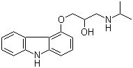 CAS # 57775-29-8, Carazolol, 1-(9H-Carbazol-4-yloxy)-3-((1-methylethyl)amino)-2-propanol
