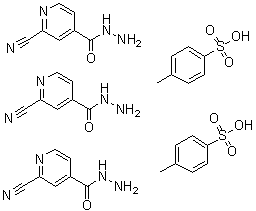 2-Cyano-4-pyridinecarboxylic acid hydrazide 4-methylbenzenesulfonate (2:3) molecular structure (CAS 577778-87-1)
