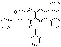 Phenylmethyl 2,3-bis-O-(phenylmethyl)-4,6-O-(phenylmethylene)-alpha-D-mannopyranoside molecular structure (CAS 57783-75-2)