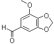 CAS # 5780-07-4, Myristicinaldehyde, 7-Methoxy-1,3-benzodioxole-5-carboxaldehyde, 7-Methoxybenzo[d][1,3]dioxole-5-carboxaldehyde, Myristicaldehyde
