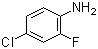 structure of CAS# 57946-56-2, 4-Chloro-2-fluoroaniline