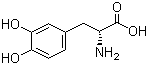 CAS # 5796-17-8, 3-Hydroxy-D-tyrosine, D-3,4-Dihydroxyphenylalanine, D-3-(3,4-Dihydroxyphenyl)alanine, D-3-Hydroxytyrosine, D-Dopa, beta-(3,4-Dihydroxy)-D-phenylalanine