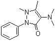 CAS # 58-15-1, Aminophenazone, 4-Dimethylaminoantipyrine, 4-Dimethylamino-2,3-dimethyl-1-phenylpyrazol-5-one