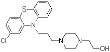 1-(2-Hydroxyethyl)-4-[3-(2-chloro-10-phenothiazinyl)propyl]piperazine molecular structure (CAS 58-39-9)