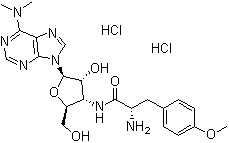 Puromycin dihydrochloride molecular structure (CAS 58-58-2)