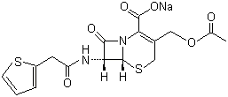 structure of CAS# 58-71-9, Cefalotin sodium