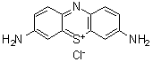 CAS # 581-64-6, Thionine, C.I. 52000, Cyanine, Katalysin, Lauth's violet, Thionin, Thionin (dye), Thionin chloride, Thionine, Thionine chloride
