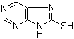 CAS # 583-40-4, 8-Mercaptopurine, 7,9-Dihydropurine-8-thione, Purine-8-thiol