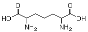 CAS # 583-93-7, 2,6-Diaminoheptanedioic acid, 2,6-Diaminopimelic acid, Diaminopimelic acid, NSC 45225, alpha,alpha'-Diaminopimelic acid, alpha,epsilon-Diaminopimelic acid