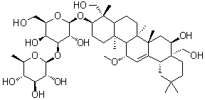 CAS # 58316-42-0, Saikosaponin B3, (3beta,4alpha,11alpha,16beta)-16,23,28-Trihydroxy-11-methoxyolean-12-en-3-yl 6-deoxy-3-O-beta-D-glucopyranosyl-beta-D-galactopyranoside