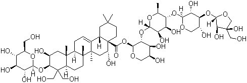 structure of CAS# 58479-68-8, 桔梗皂苷 D