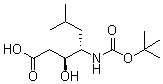 structure of CAS# 58521-49-6, N-(叔丁氧羰基)抑胃酶氨酸