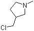 structure of CAS# 58689-43-3, 3-Chloromethyl-1-methylpyrrolidine