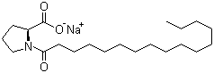 CAS # 58725-33-0, Sodium 1-palmitoyl-L-prolinate, N-Hexadecanoyl-L-proline monosodium salt