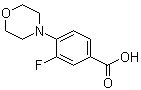 CAS # 588708-72-9, 3-Fluoro-4-(4-morpholinyl)benzoic acid, 3-Fluoro-4-morpholinobenzoic acid