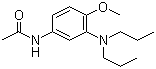 CAS # 58890-56-5, 3-(N,N-Dipropyl)amino-4-methoxyacetanilide, N-[3-(Dipropylamino)-4-methoxyphenyl]acetamide, 2-Methoxy-5-(acetylamino)-N,N-dipropylaniline