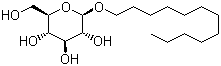 structure of CAS# 59122-55-3, 十二烷基吡喃葡萄糖苷