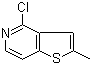 structure of CAS# 59207-24-8, 4-氯-2-甲基噻吩并[3,2-c]吡啶