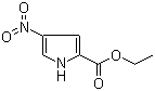 CAS # 5930-92-7, 4-Nitro-1H-pyrrole-2-carboxylic acid ethyl ester, 4-Nitropyrrol-2-carboxylic acid ethyl ester, 4-Nitropyrrole-2-carboxylic acid ethyl ester, Ethyl 4-nitro-2-pyrrolecarboxylate, NSC 50357