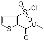 structure of CAS# 59337-92-7, Methyl 3-chlorosulfonylthiophene-2-carboxylate