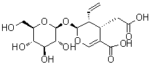 CAS # 59472-23-0, Secologanoside, (2S,3R,4S)-5-Carboxy-3-ethenyl-2-(beta-D-glucopyranosyloxy)-3,4-dihydro-2H-pyran-4-acetic acid