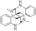 CAS # 595-05-1, (+)-Calycanthine, NSC 99016, [4bS-(4balpha,5alpha,10balpha,11alpha)]-5,6,11,12-Tetrahydro-13,18-dimethyl-5,10b:11,4b-bis(iminoethano)dibenzo[c,h][2,6]naphthyridine