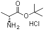 structure of CAS# 59531-86-1, D-Alanine tert-butyl ester hydrochloride