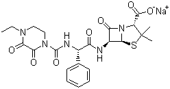 structure of CAS# 59703-84-3, 哌拉西林钠