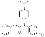 CAS # 59729-31-6, Lorcamide, N-(4-Chlorophenyl)-N-[1-(1-methylethyl)-4-piperidinyl]benzeneacetamide, Lorcamide
