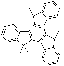 CAS # 597554-76-2, 5,5,10,10,15,15-Hexamethyl-10,15-dihydro-5H-diindeno[1,2-a:1',2'-c]fluorene, 10,15-Dihydro-5,5,10,10,15,15-hexamethyl-5H-tribenzo[a,f,k]trindene