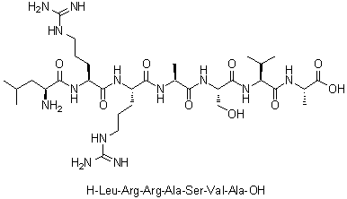 CAS 登录号：59785-91-0, L-亮氨酰-L-精氨酰-L-精氨酰-L-丙氨酰-L-丝氨酰-L-缬氨酰-L-丙氨酸