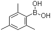 CAS # 5980-97-2, 2,4,6-Trimethylphenylboronic acid, 2,4,6-Trimethylbenzeneboronic acid, Mesitylboronic acid