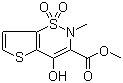 structure of CAS# 59804-25-0, 2-甲基-4-羟基-2H-噻吩并[2,3-e]-1,2-噻嗪-3-甲酸甲酯-1,1-二氧化物