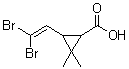 CAS 登录号：59952-39-5, 2,2-二甲基-3-(2,2-二溴乙烯基)环丙烷羧酸