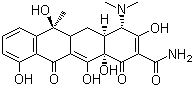 CAS # 60-54-8, Tetracycline, (2Z,4S,4aS,6S,12aS)-2-(Amino-hydroxymethylidene)-4-dimethylamino-6,10,11,12a-tetrahydroxy-6-methyl-4,4a,5,5a-tetrahydrotetracene-1,3,12-trione